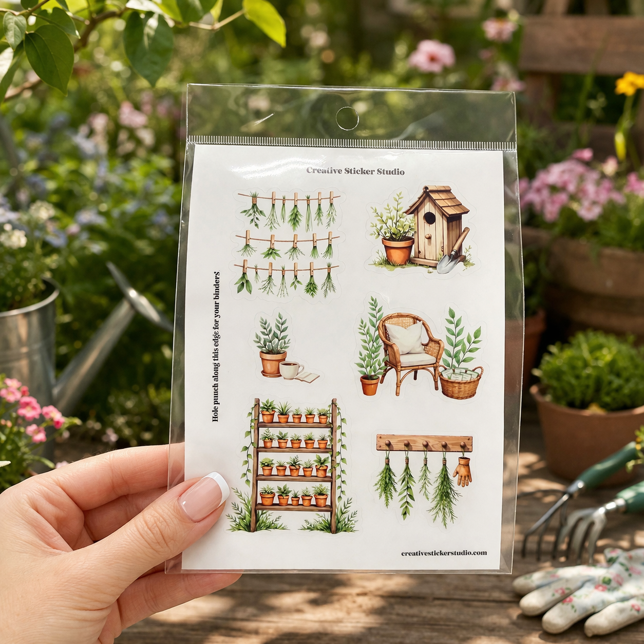 Sticker Sheet Set of 2 - Garden Therapy Herbs