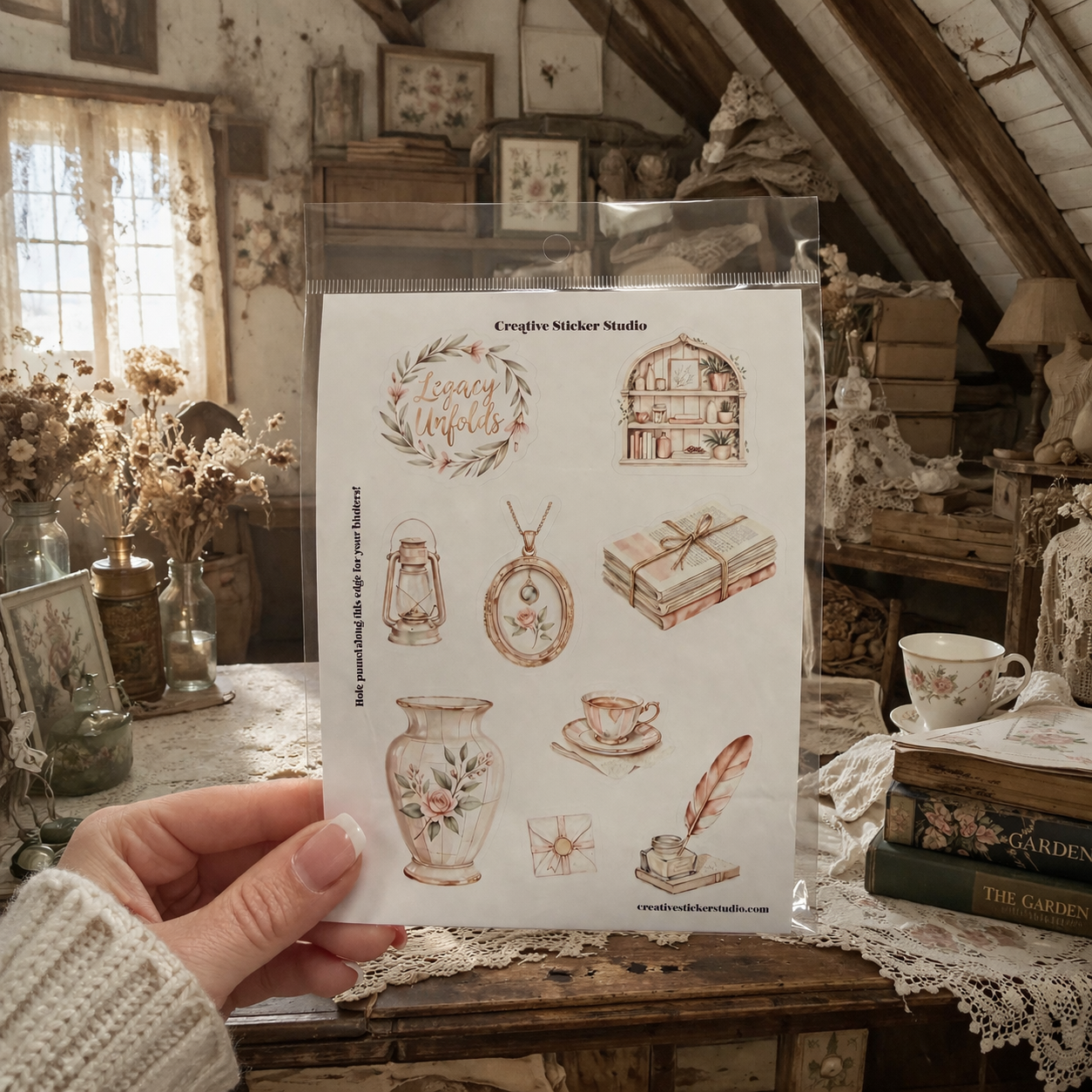 Sticker Sheet Set of 2 - Grandma's Attic Legacy