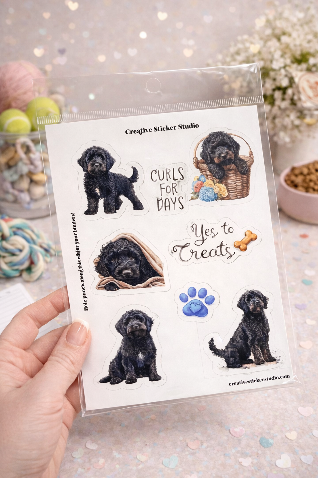 Sticker Sheet Set of 2 - Black Doodle