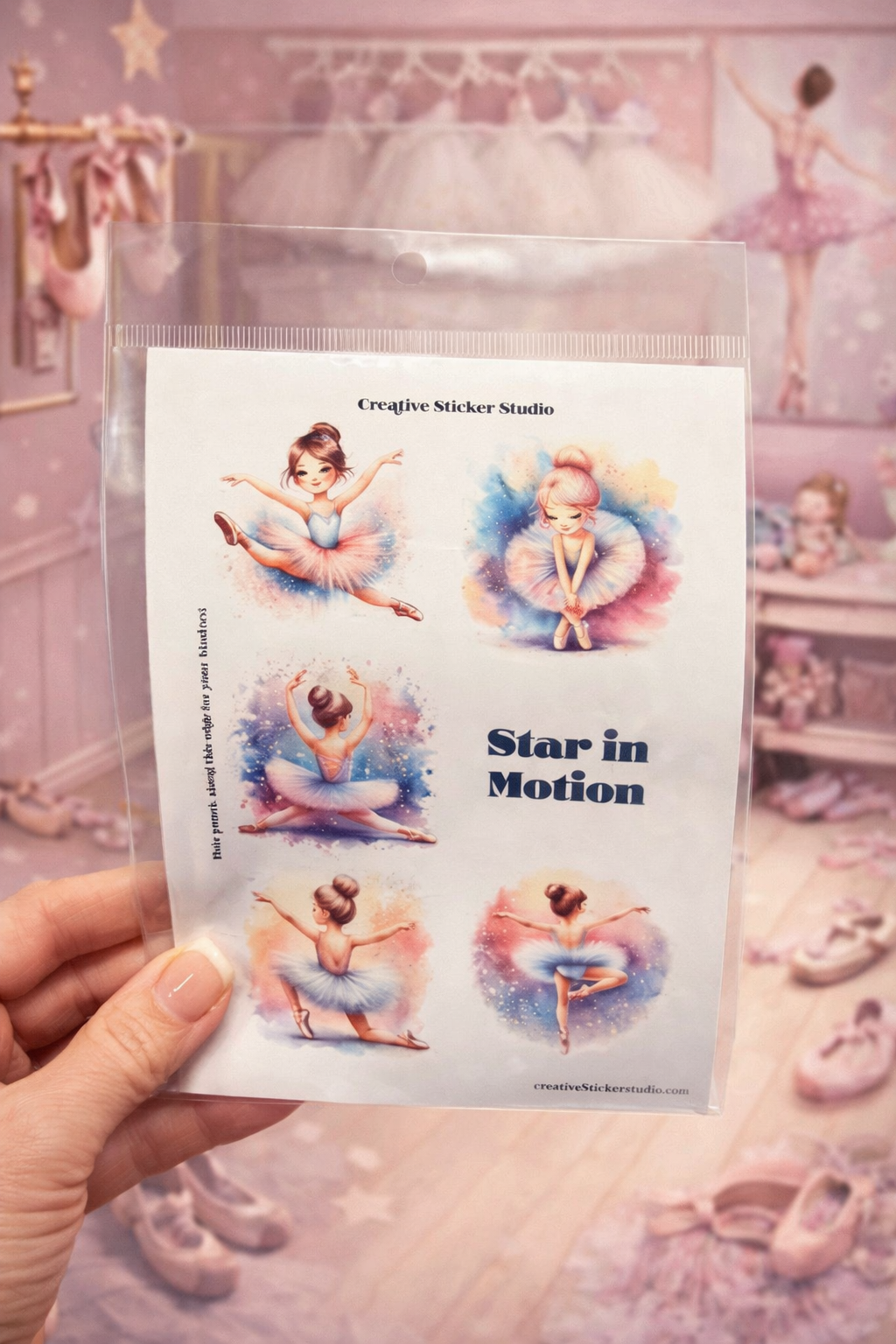 Sticker Sheet Set of 2 - Ballerina Motion