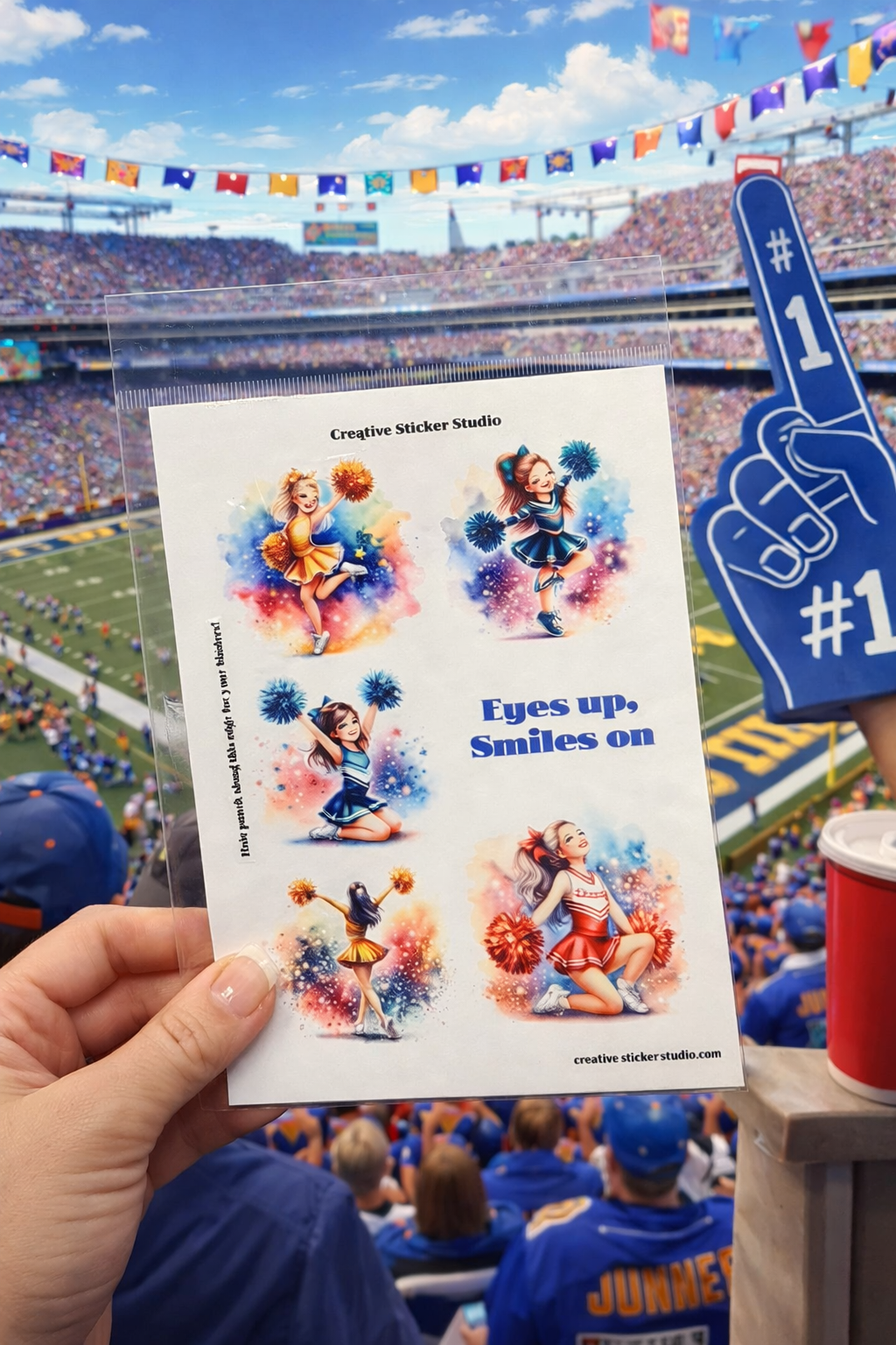 Sticker Sheet Set of 2 - Cheerleading Smiles