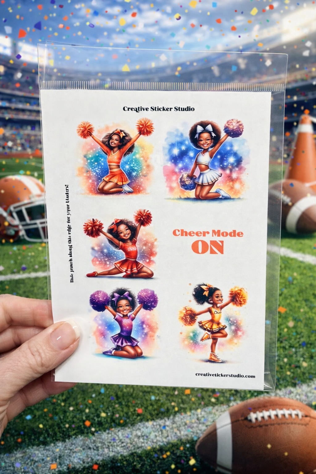 Sticker Sheet Set of 2 - Cheerleader Mode