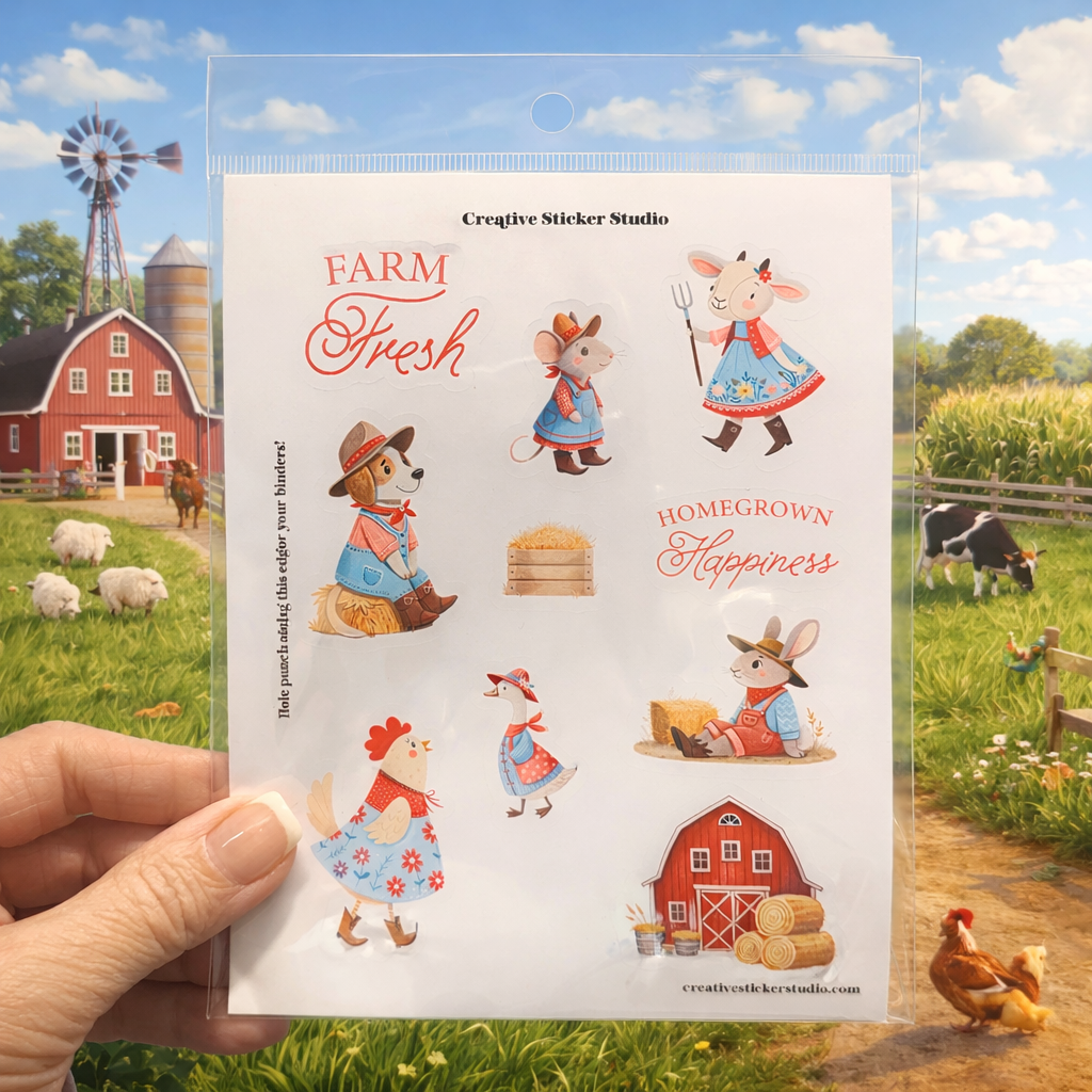 Sticker Sheet Set of 2 - Farm Fresh