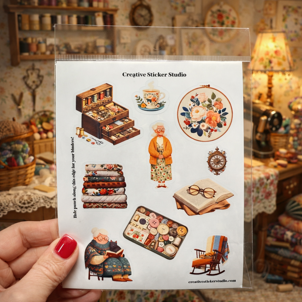 Sticker Sheet Set of 2 - Grandmacore Sewing