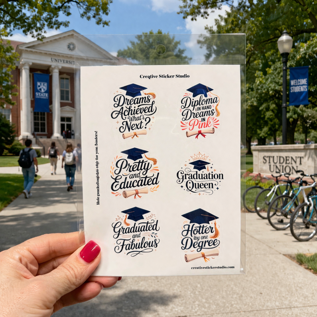 Sticker Sheet Set of 2 - Graduation Queen