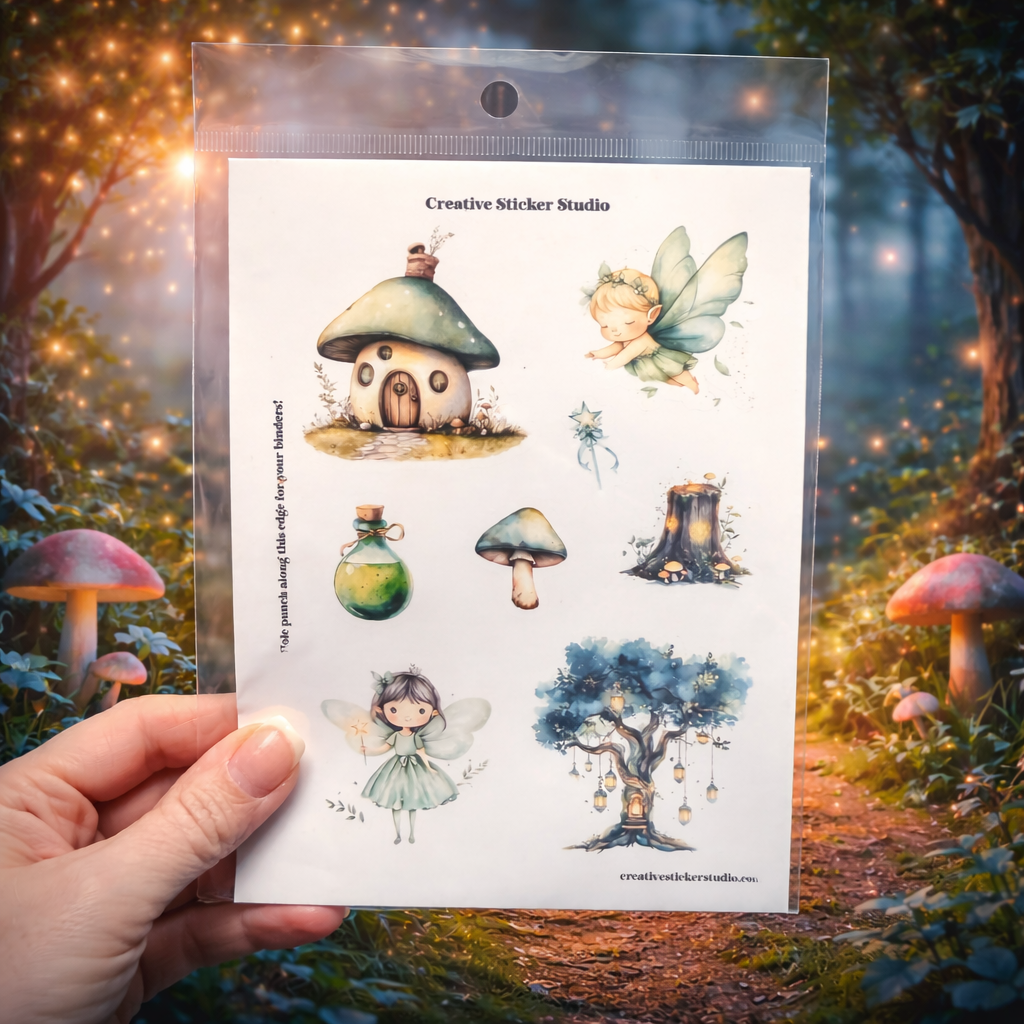 Sticker Sheet Set of 2 - Green Fairies