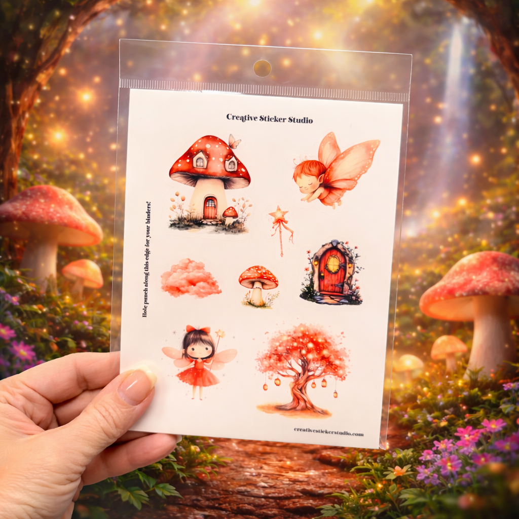 Sticker Sheet Set of 2 - Red Fairies