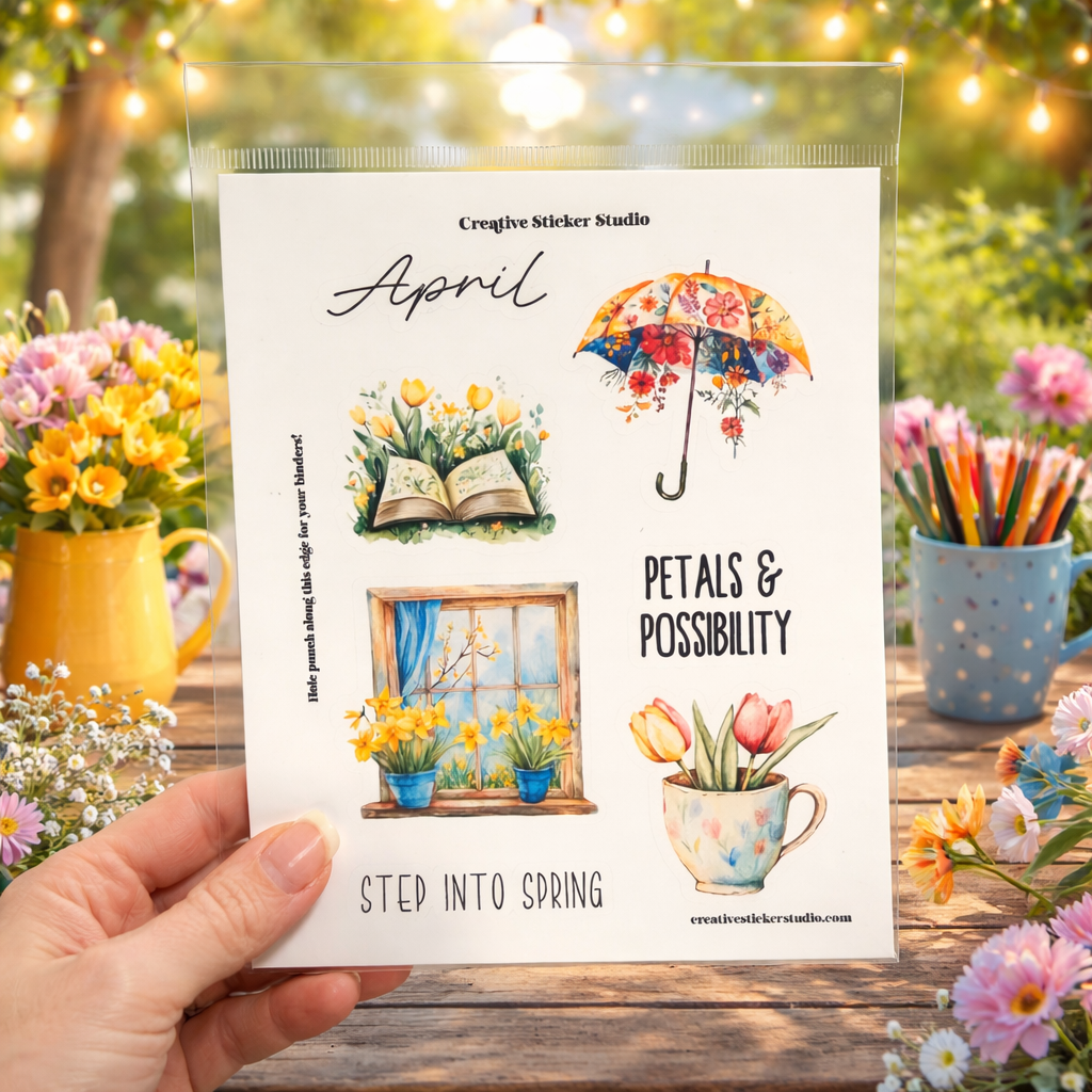 Sticker Sheet Set of 2 - Planner Months April
