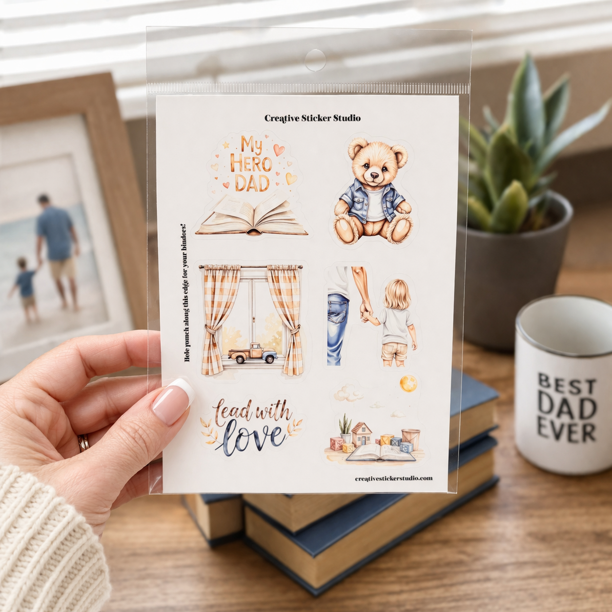Sticker Sheet Set of 2 - Following in Dad's Footsteps My Hero