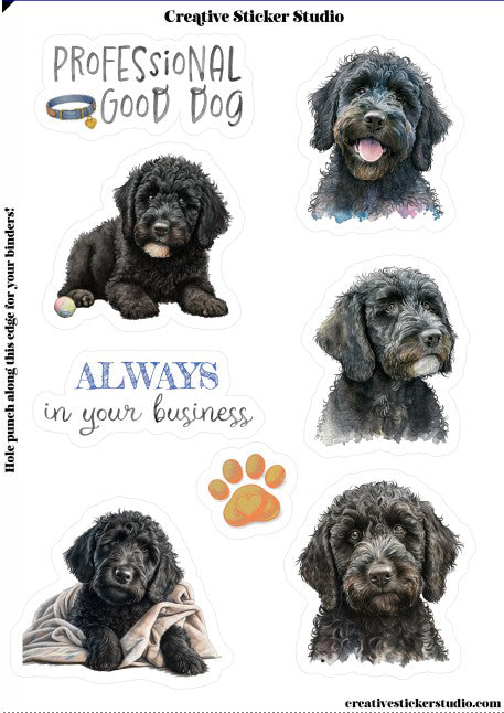 Sticker Sheet Set of 2 - Black Doodle