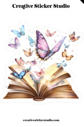 XLARGE Sticker - Butterfly Book