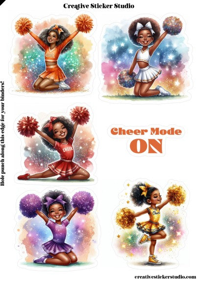 Sticker Sheet Set of 2 - Cheerleader Mode