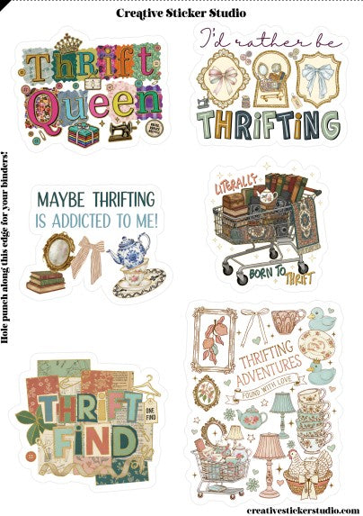 Sticker Sheet Set of 2 - Thrift Queen