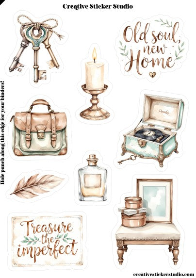 Sticker Sheet Set of 2 - Trash to Treasure Old Soul