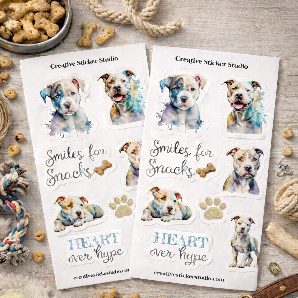 Sticker Sheet Set of 2 - Pittbull