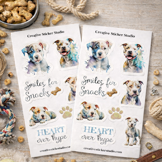 Sticker Sheet Set of 2 - Pittbull