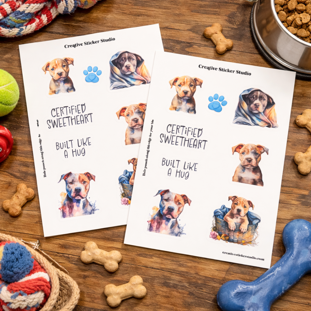 Sticker Sheet Set of 2 - Pittbull