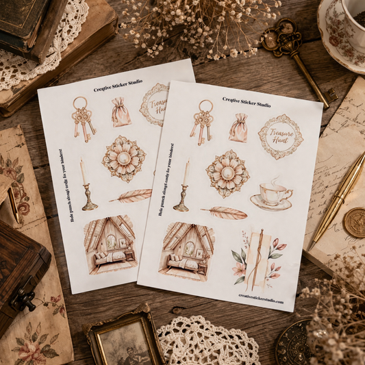 Sticker Sheet Set of 2 - Grandma's Attic Room