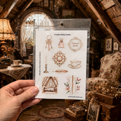 Sticker Sheet Set of 2 - Grandma's Attic Room