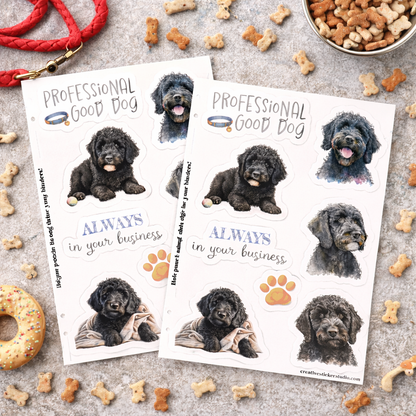 Sticker Sheet Set of 2 - Black Doodle