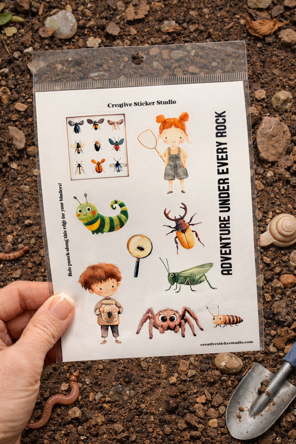 Sticker Sheet Set of 2 - Bug Hunter Adventure