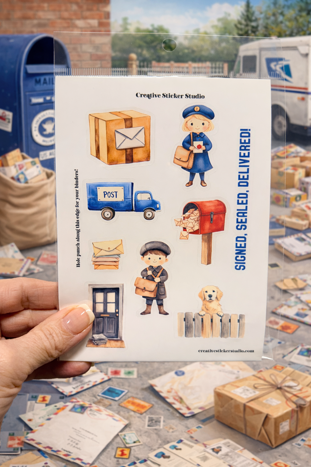 Sticker Sheet Set of 2 - Post Office Delivered
