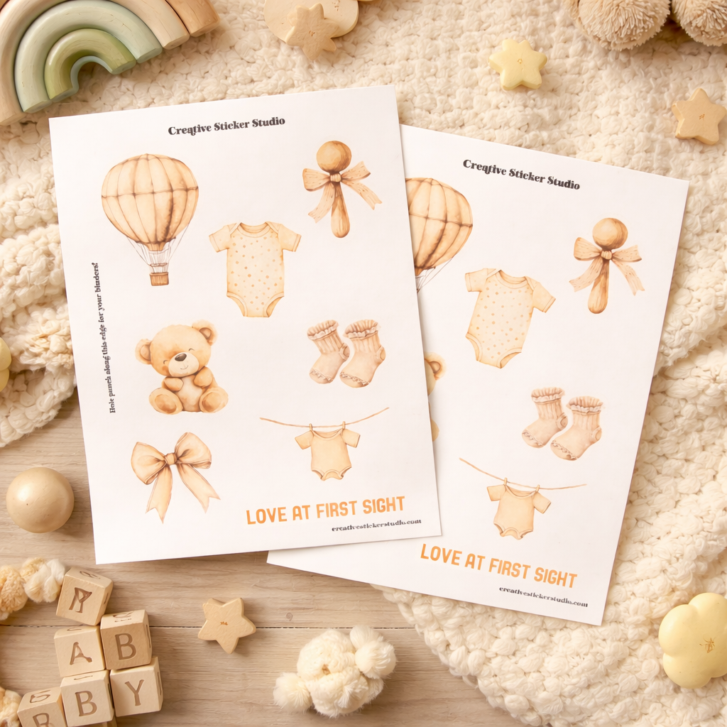 Sticker Sheet Set of 2 - Baby Neutral