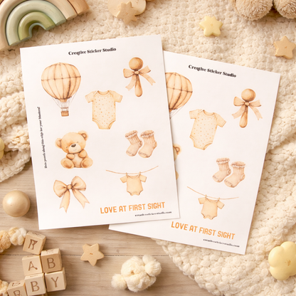 Sticker Sheet Set of 2 - Baby Neutral