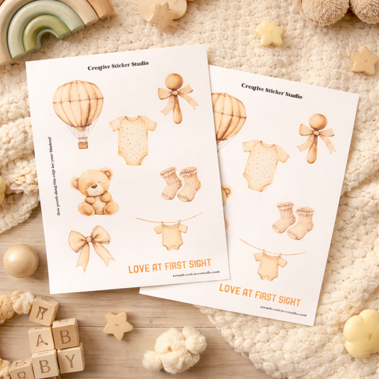 Sticker Sheet Set of 2 - Baby Neutral