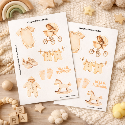 Sticker Sheet Set of 2 - Baby Neutral