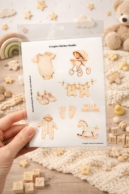 Sticker Sheet Set of 2 - Baby Neutral