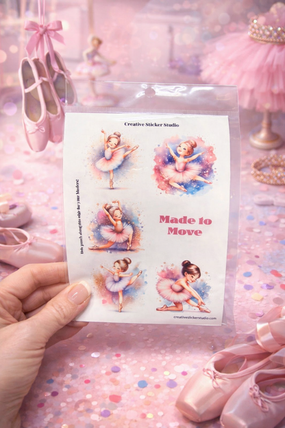Sticker Sheet Set of 2 - Ballerina Move