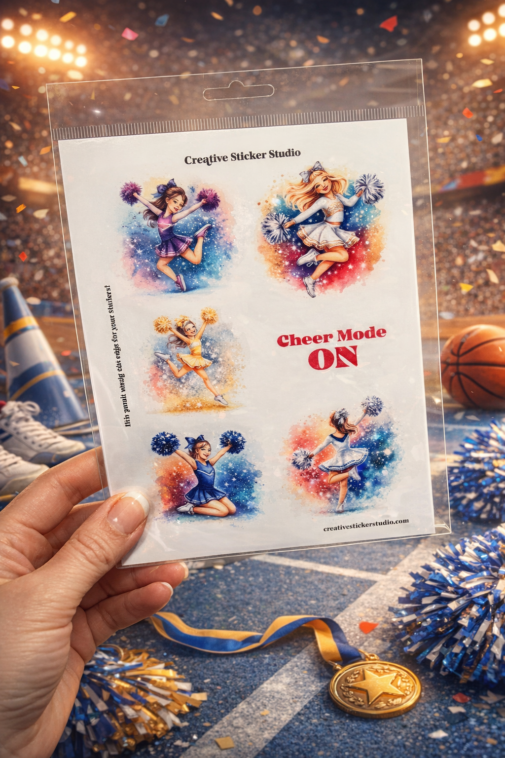 Sticker Sheet Set of 2 - Cheerleading Mode