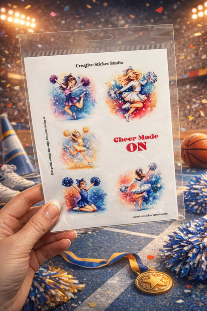 Sticker Sheet Set of 2 - Cheerleading Mode