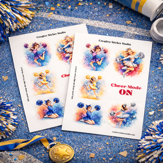 Sticker Sheet Set of 2 - Cheerleading Mode