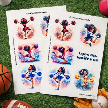 Sticker Sheet Set of 2 - Cheerleader Smiles