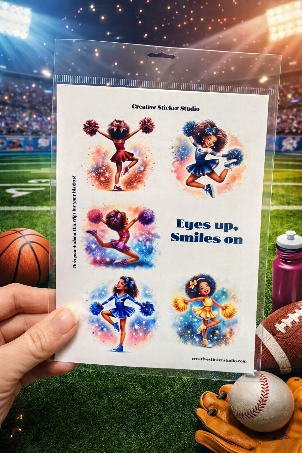 Sticker Sheet Set of 2 - Cheerleader Smiles