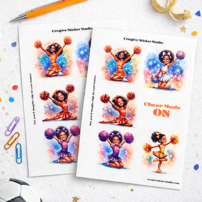 Sticker Sheet Set of 2 - Cheerleader Mode