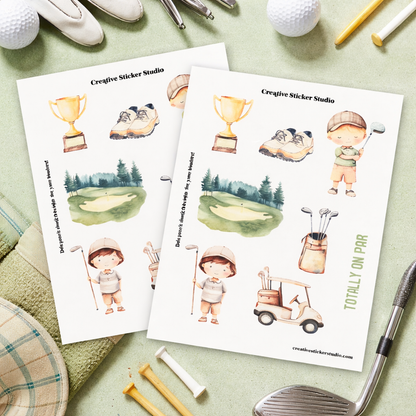 Sticker Sheet Set of 2 - Golf Outing On Par