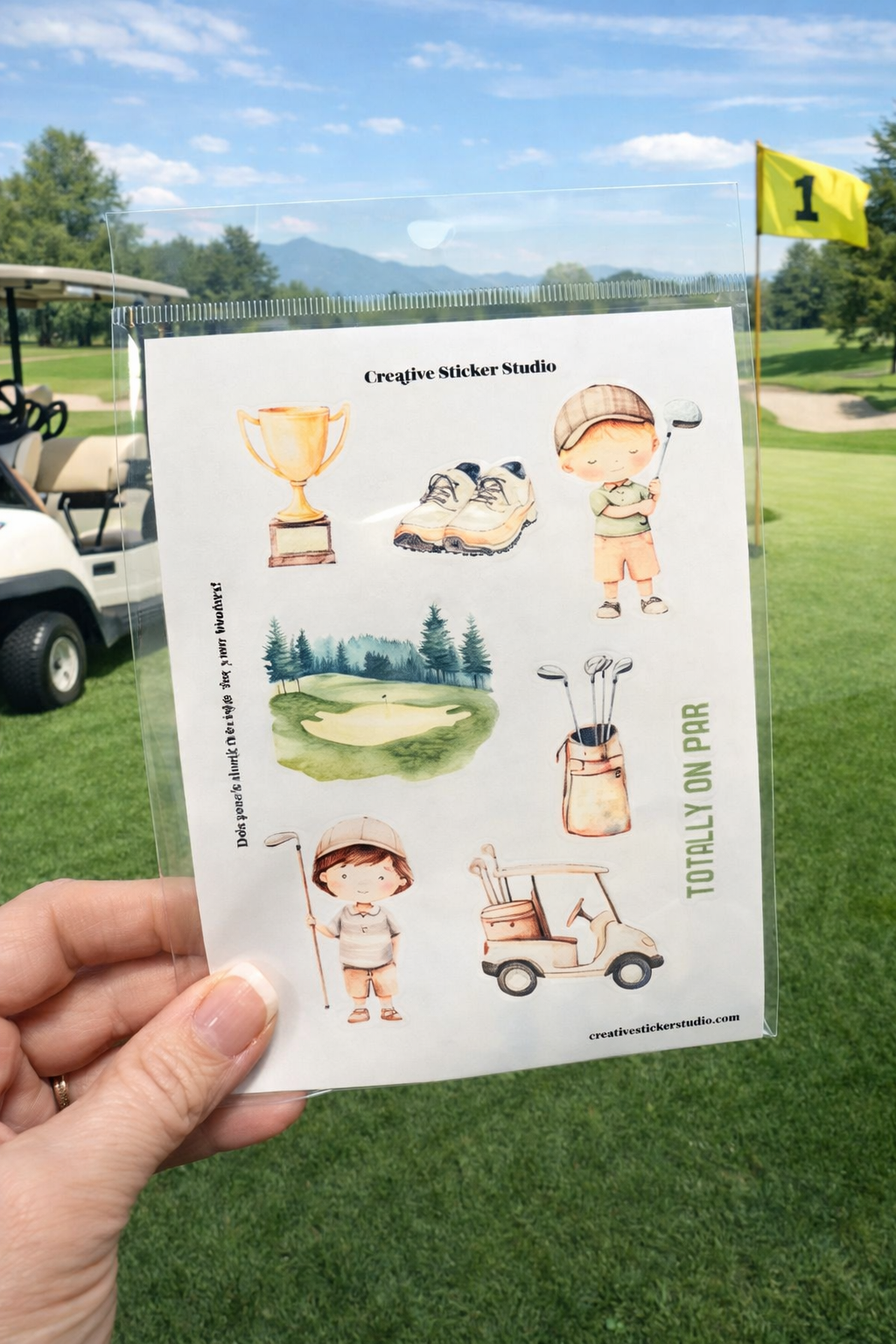 Sticker Sheet Set of 2 - Golf Outing On Par