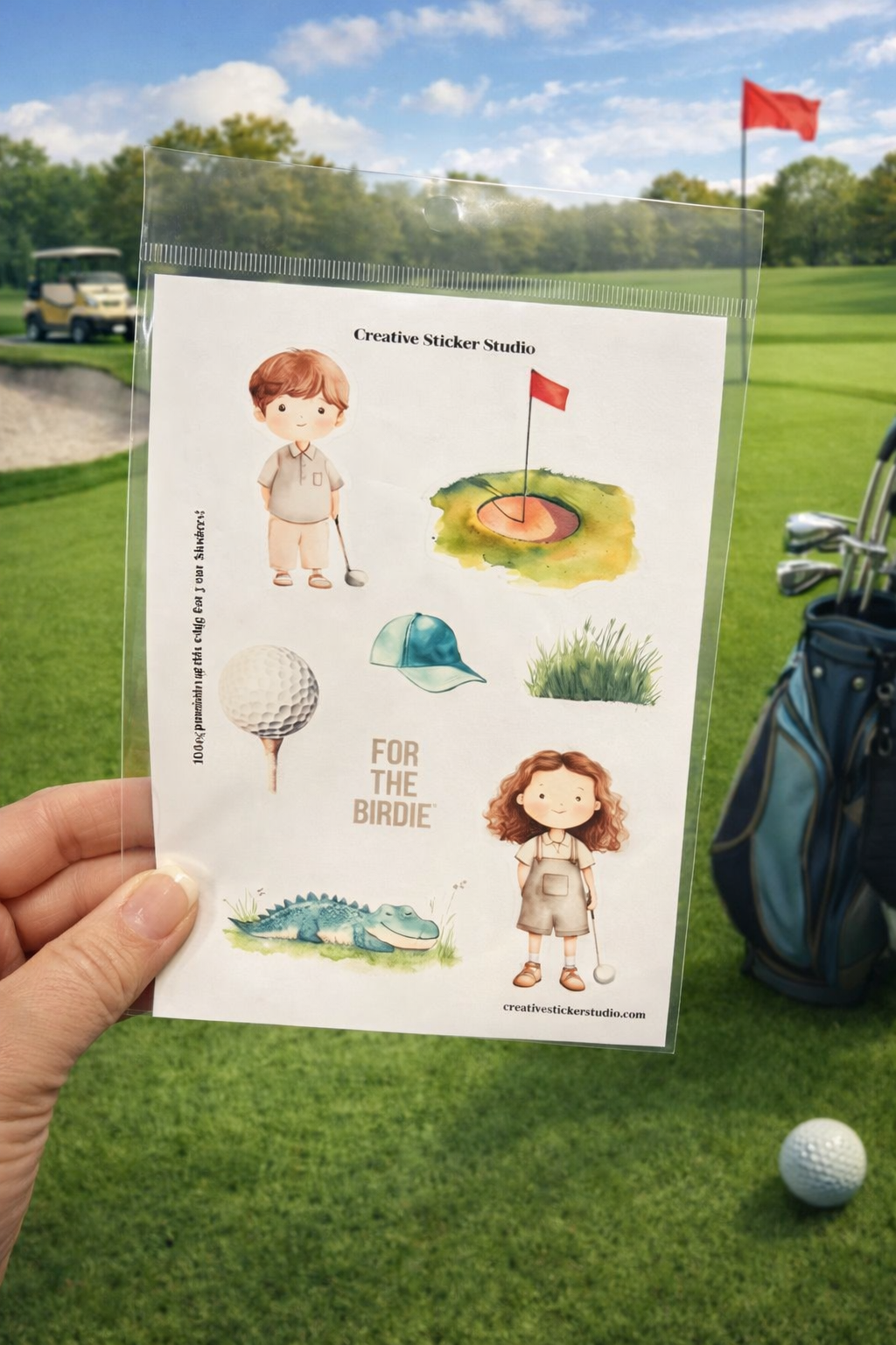 Sticker Sheet Set of 2 - Golf Outing Birdie