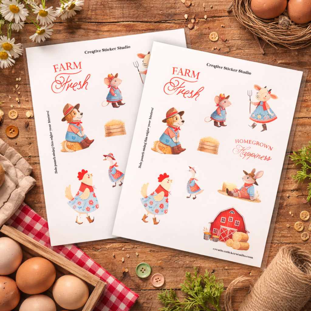 Sticker Sheet Set of 2 - Farm Fresh