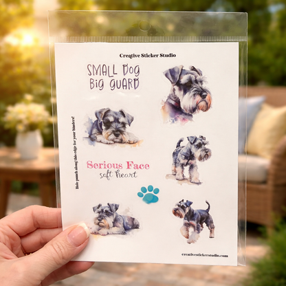 Sticker Sheet Set of 2 - Schnauzer Guard