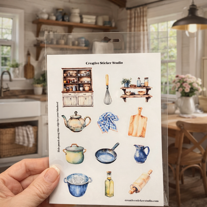 Sticker Sheet Set of 2 - Kitchen Tools + Hutch