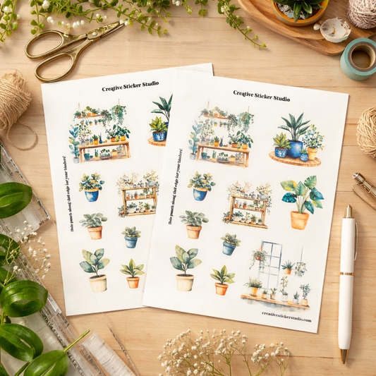 Sticker Sheet Set of 2 - House Plants