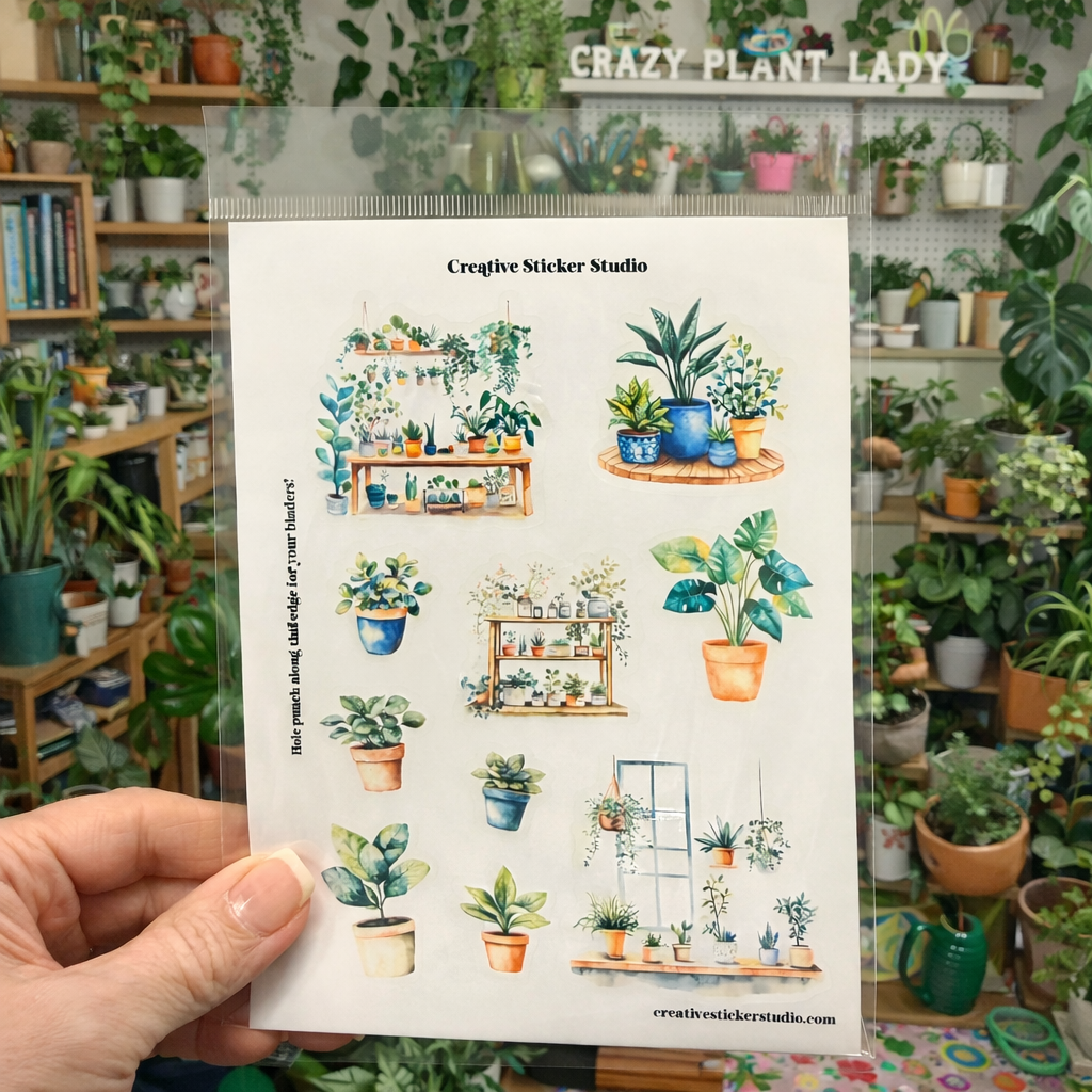 Sticker Sheet Set of 2 - House Plants