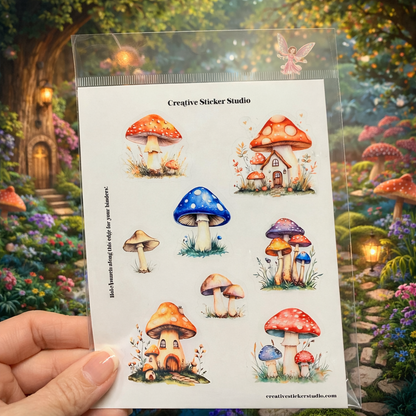 Sticker Sheet Set of 2 - Mushies