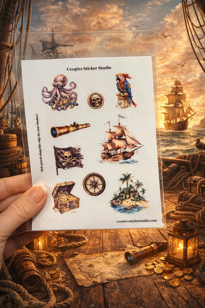 Sticker Sheet Set of 2 - Pirates