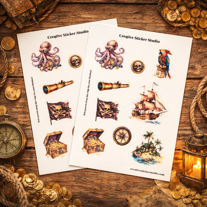 Sticker Sheet Set of 2 - Pirates