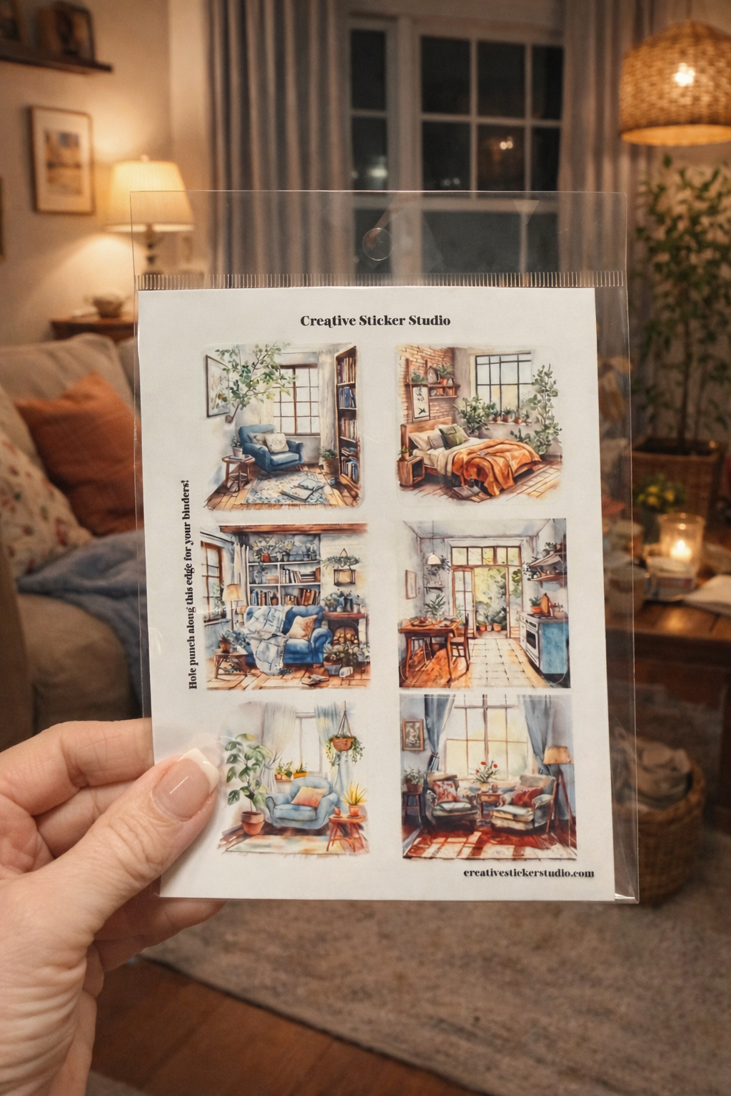 Sticker Sheet Set of 2 -Bookish Rooms